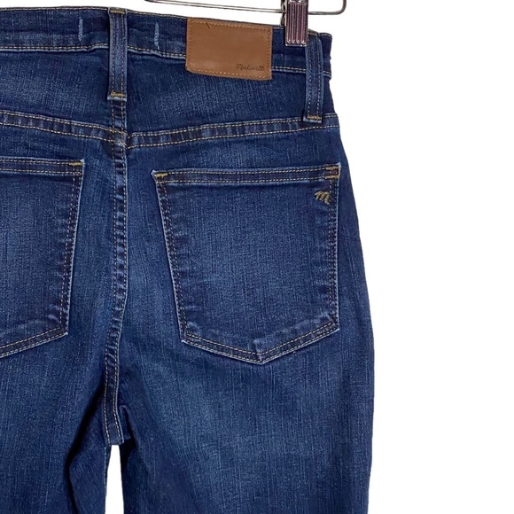 Madewell 10" High Rise Skinny Medium Blue Wash Stretch Whiskers Jeans Denim 24 - Picture 11 of 16